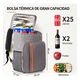 thumbnail image 2 of Mochila Térmica Hielera Impermeable Picnic Alimento Xtellar gris, 2 of 4