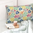 thumbnail image 4 of Pofeuu Cartoon Flowers Print Polyester Microfiber Plush Pillowcases, Super Soft and Cozy Pillow Case Covers with Envelop Closure（Pillow core not included）-20"x30", 4 of 6