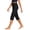 Black, variant on Womens High Waisted Button Fly Stretchy Capris, Straight Leg Pants with Pockets Tummy Control for Everyday Wear Light Blue S-XXL,Size 2XL