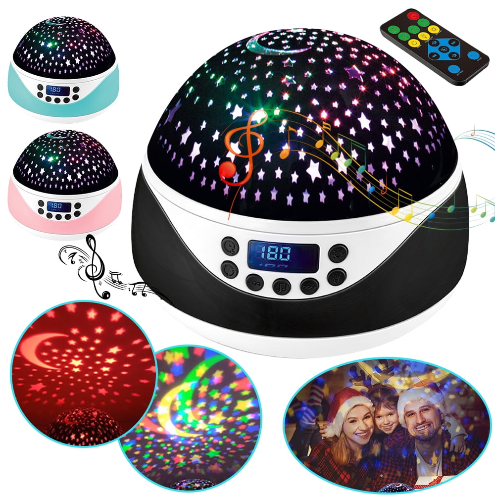 CNKOO Night Light Projector of Stars and Moons with Music&Timer Remote Control Projection Lamp for Kids Rotating Kids Night Lights for Bedroom, Sleep Helper and Giftable for Girls Boys Babies