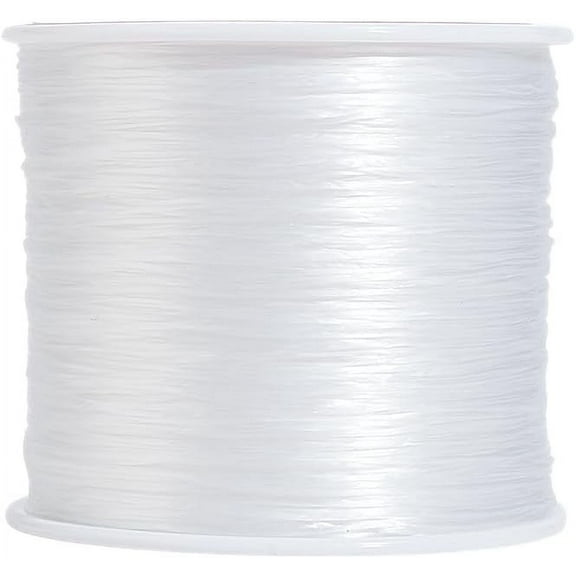 546.8 Yards Elastic Cord White Elastic Bracelet String Cord 0.5mm Stretch Cord Beading Thread Flat Stretchy Bracelet String Seed Bead Thread for Beading Bracelets Jewelry Making