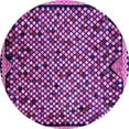 thumbnail image 1 of Ahgly Company Indoor Round Abstract Purple Modern Area Rugs, 4' Round, 1 of 4
