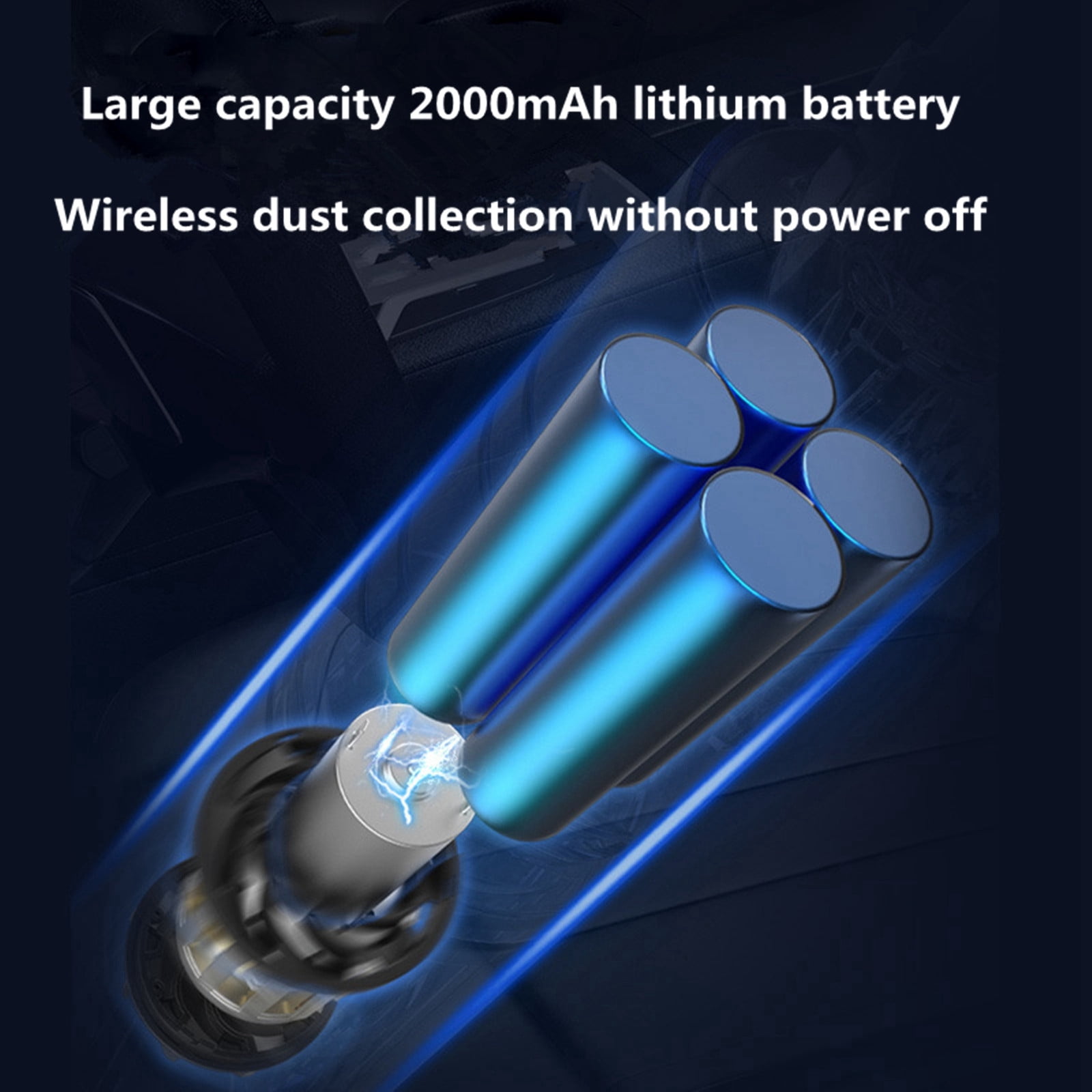 FFENYAN Portable Handheld Wireless Car Vacuum Cleaner Household Compact and Large Suction Mini Vacuum Cleaner White