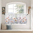 thumbnail image 2 of Spring Floral Tier Curtains 36 Inch Length, Elegant Pastoral Flowers Botanical Cafe Short Curtains for Bathroom Over Sink, Small Kitchen Curtain Light Filtering Tiered Drapes 2 Panels 27.5"Wx36"L, 2 of 8