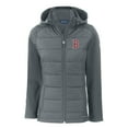 thumbnail image 2 of Women's Cutter & Buck  Steel Boston Red Sox Evoke Hybrid Eco Softshell Recycled Full-Zip Hoodie Jacket, 2 of 3