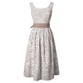 thumbnail image 5 of Venzia Women Floral Dirndl Dress, Bavarian Oktoberfest Traditional Puff Sleeve Midi Party, 5 of 5
