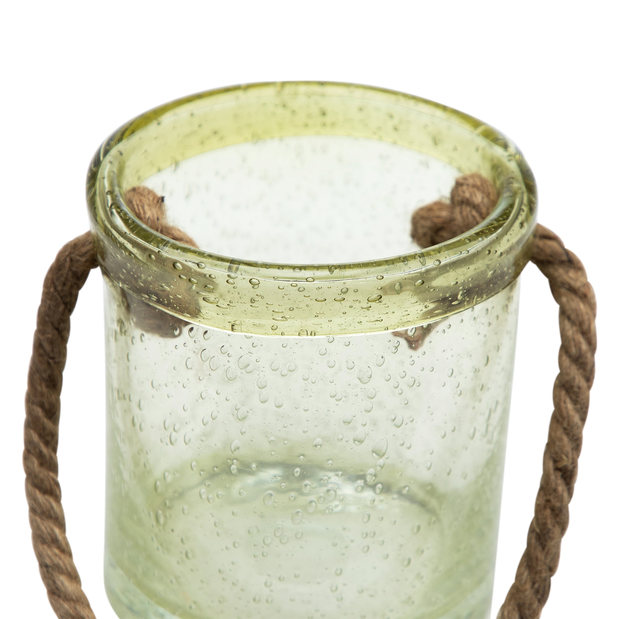 Northlight Bubble Glass Hurricane Candle Holder - 6.5" - Lemonade Yellow