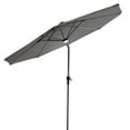 thumbnail image 5 of Northlight 9ft Solar Lighted Outdoor Patio Market Umbrella with Hand Crank and Tilt Gray, 5 of 8
