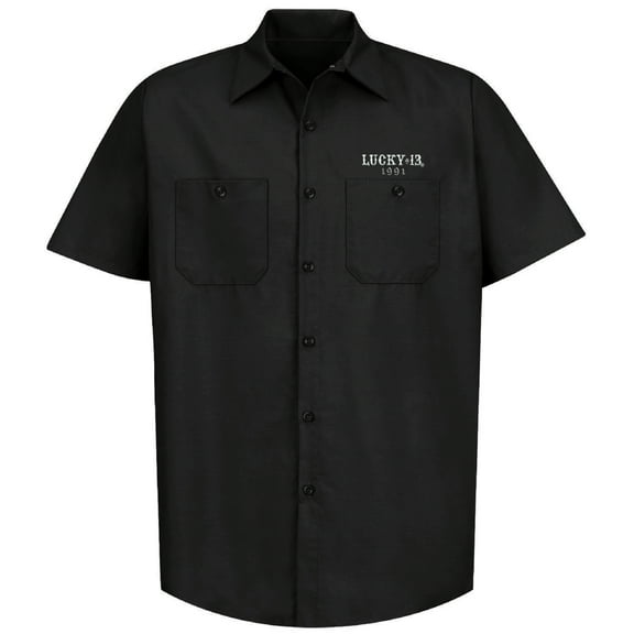 Lucky 13 Men's Miss Trust Work Shirt Black M