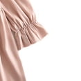 thumbnail image 6 of LYMAYTER Girls Off Shoulder Dress for 2-7Y Kids 3D Flower Long Sleeve Dress Casual Party Clothing, 6 of 8