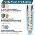 thumbnail image 6 of Large shower head with filter (120 mm diameter) High pressure shower head 5 types of jet, Anti-limescale shower head Chrome with 1.5M hose, Chlorine-infused, Shower head Large shower head with filter, 6 of 8