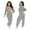 e-1215Grey296, variant on Hifoo Solid Color Sleepwear Cozy Long Sleeve Hooded Jumpsuit For Women Cute Autumn Winter Casual Loungewear Pajamas Long Onesie Trendy Homewear