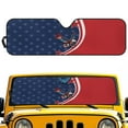 thumbnail image 2 of Uorisanigo Windshield Sun Shade for Wrangler TJ JK American Flag Bald Eagle Windshield Sunshade Visor Mat for 2018-2023 Jeep Wrangler JL JLU Gladiator JT Visor Shield Cover Accessories, 2 of 7