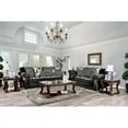 thumbnail image 3 of Furniture of America Andrea Chenille Rolled Arms Loveseat in Dark Gray, 3 of 10
