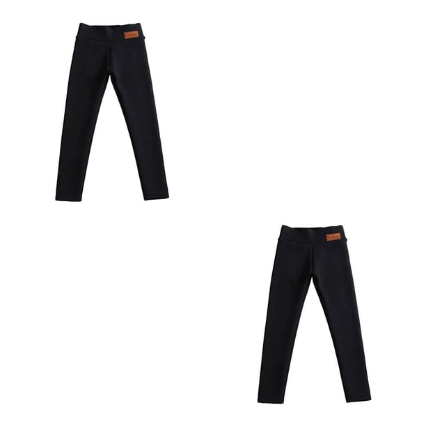 Eigraketly Leggings cálidos con forro polar para mujer Pantalones de invierno acogedores Negro XL Negro SG 2Conjunto