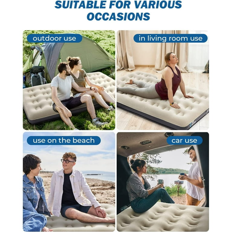 JOYTUTUS SUV Air Mattress for Car Camping, 71 L x 55 W x 4 H Thickened &  Inflatable Car Mattress for Sleeping Pad, Portable Integrated SUV Camping