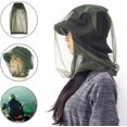 thumbnail image 4 of Filet Anti-Moustique, Couverture de Protection Durable contre les Insectes pour Activité Extérieure, Tissu Respirant avec Bande Élastique, Maille Fine, Rangement Portable, Vert Armée (3 Pcs), 4 of 5