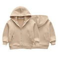 thumbnail image 4 of Esaierr Unisex Boy's Girls Autumn Winter Sweatsuit Coats Baby Kid's Winter Warm Zip Up Long Sleeve Sweatshirt Outwear Tops Youth Fleece Jacket Hoodie for 3-14Years, 4 of 8