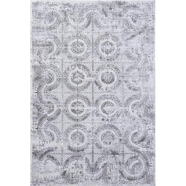 Dynamic Rugs MO9121663900 7 ft. 10 in. x 10 ft. 10 in. Mosaic 1663 Rectangle Contemporary Area Rug - 900 Grey