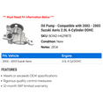 thumbnail image 2 of Pump - Compatible with 2002 - 2003 Suzuki Aerio 2.0L 4-Cylinder DOHC, 2 of 2