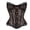 Brown, variant on Cheetah Print Corset Tops For Women Metal Hook Closure Slim Fit Leopard Print Mesh Lace Bustier Waist Cinching Bust Support Fashion Body Shaper For Night Out Lace Corset Top
