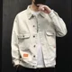 thumbnail image 2 of Abrigo vaquero para hombre Cargo con estampado Chaqueta vaquera Hombre Beige de tela Prendas de abrigo de invierno Precio económico Elegante Oversize Y2k Marca, 2 of 5