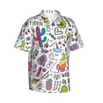 thumbnail image 2 of Balery Fun Animal with Unicorn Print Men's Hawaiian Shirts Short Sleeve Beach Shirt Relaxed Fit Vacation Button Down Shirts-3X-Large, 2 of 9