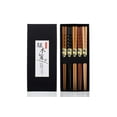 thumbnail image 1 of 5 Pair Organic Fancy Hardwood Japanese Reusable Wood Chopsticks, 1 of 2