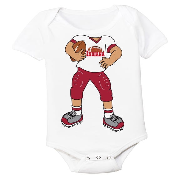 Future Tailgater Heads Up! Football Player Baby Bodysuit for Indiana Fans
