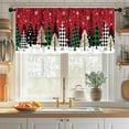 thumbnail image 3 of Christmas Tree Valance Curtain,Winter Snowflake Red Merry Xmas Holiday Window Treatment Valances for Kitchen Living Room Bathroom Cafe 1 Piece,54x18 Inch, 3 of 4