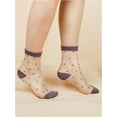 thumbnail image 5 of YooGuoGuo Women's 6 Pairs Mesh Sheer Polka Dots Socks Transparent Soft Crew Socks, 5 of 7