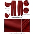 thumbnail image 5 of Chiclily Women Wide Leg Pants Lightweight Quick Dry Cargo Sweatpants with 4 Pockets, Red XL, 5 of 7