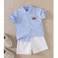 thumbnail image 2 of Akiihool 2 Piece Shorts Sets for Baby Boys Baby Boy Summer Shorts Set Short Sleeve T-Shirt Top and Casual Shorts (Light Blue,18-24 Months), 2 of 8