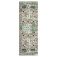 thumbnail image 2 of Garvee 2' x 6' Hallway Runner Rug Vintage Persian Rug Indoor Floral Pattern Distressed Carpet Bedsides Thin Rug Chenille Mat for Kitchen, Orange Green, 2 of 7
