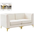 thumbnail image 1 of Meridian Furniture Alina Cream Velvet Modular Sofa, 1 of 16