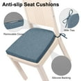 thumbnail image 6 of Shinnwa Chair Cushions for Kitchen Chairs Set of 4 Dining Chair Pads with Ties and Non Slip Back Removable Cover 16" x 16.5",Blue, 6 of 7
