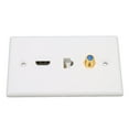 thumbnail image 4 of HD Multimedia Interface Wall Plate, TV F Head Plug And Play CAT6 Easy Installation Neat Appearance 3 Port Wall Plate  For Streaming Video Player For Computers, 4 of 8