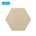 thumbnail image 3 of Uxcell 2.4 Inch Unfinished Blank Hexagon Wood Slices for DIY Art Crafts Decor 100 Pack, 3 of 6