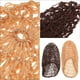 thumbnail image 4 of EeaseMX 2 gorros de red de ganchillo hechos a mano, gorro de dormir largo, protector de cabello (beige, café, 1 pieza de cada color), 4 of 7