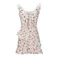 thumbnail image 6 of OAVQHLG3B Floral V-Neck Ruffles Dress for Women Slim Mini Sleeveless Dresses Cute Dress Women Summer 2022 Vestidos Vestir, 6 of 9