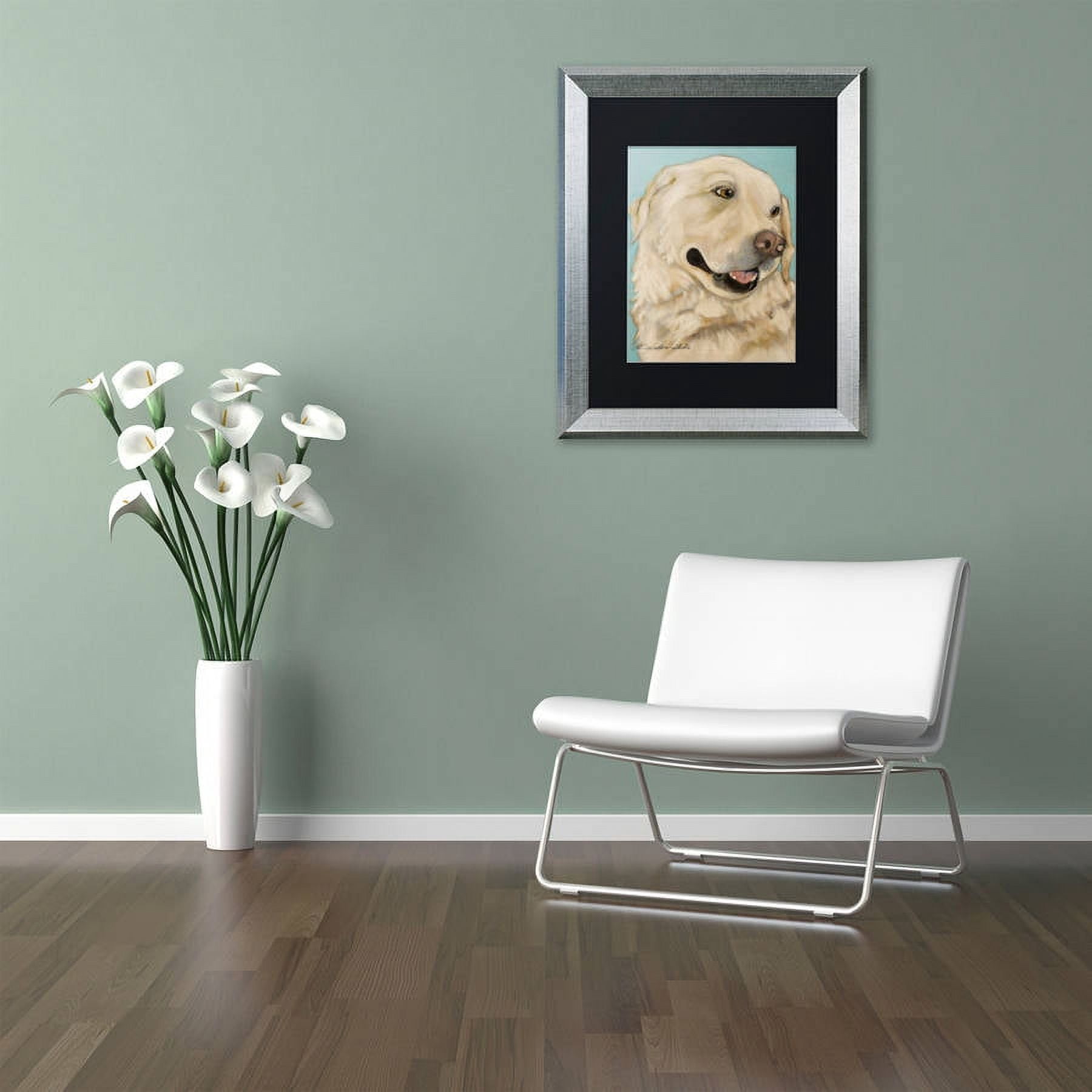 Trademark Fine Art "Jasper" Canvas Art by Pat Saunders-White, Black Matte, Silver Frame