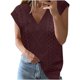 thumbnail image 1 of Suéter sin mangas para mujer, blusa informal de color liso con cuello en V, holgada y sin mangas, 1 of 6
