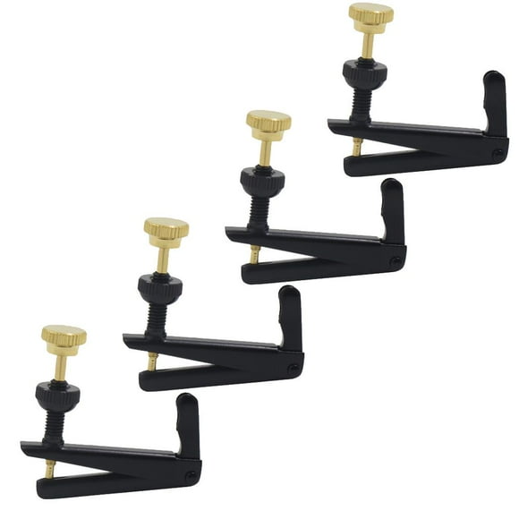 4 piezas de violín ajustador de sintonizador fino piezas de violín 1 / / 2 Negro Yuyangstore Afinadores finos de violín