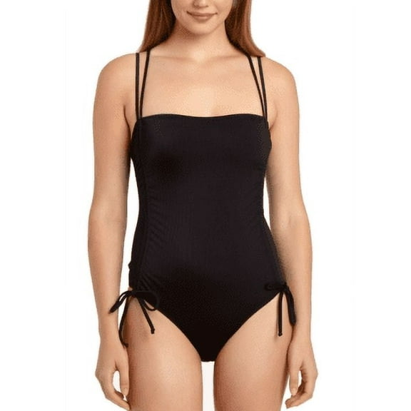 California Waves Womens Ribbed One Piece Swimsuit;X-Small