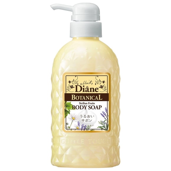Moist Diane Botanical Gel de baño orgánico y natural para mujeres y hombres Jabón/gel corporal hidratante e hidratante con bomba Sin parabenos para bebés Niños Piel sensible Piel seca Frutas siciliana