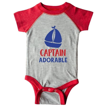 

Inktastic Captain Adorable Sail Boat Sailing - Red Blue Gift Baby Boy Bodysuit