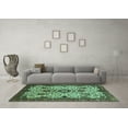 thumbnail image 3 of Ahgly Company Indoor Rectangle Abstract Turquoise Blue Modern Area Rugs, 5' x 7', 3 of 4