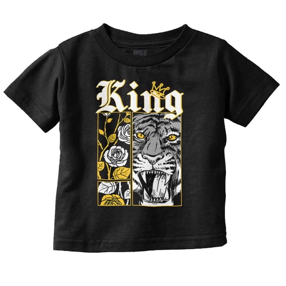 King Tiger Rose Thorns Comic Panels Youth T Shirt Tee Boys Infant Toddler Brisco Brands 6M