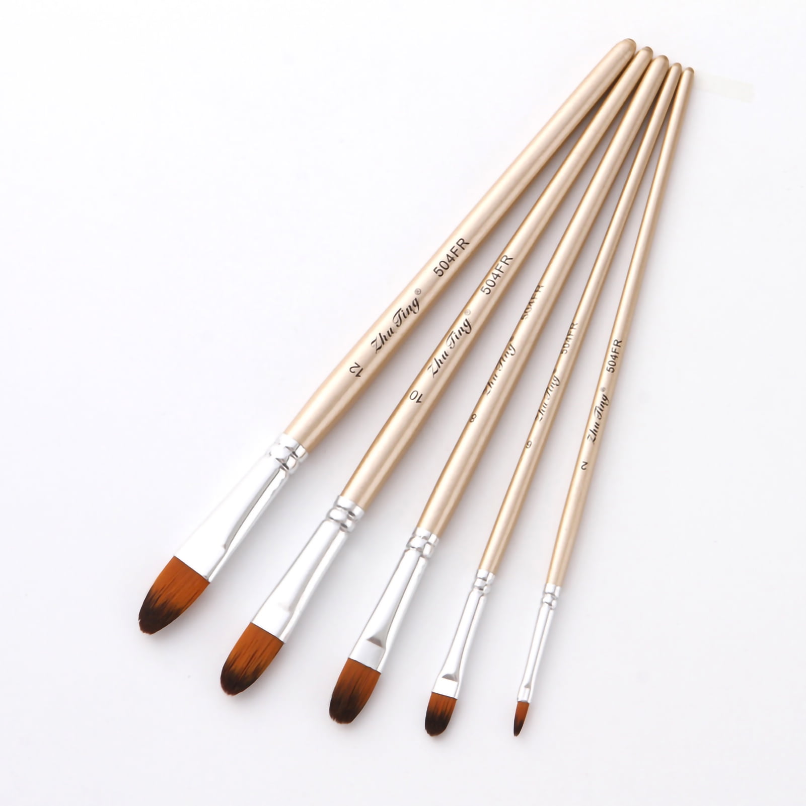 Mixfeer 5pcs Filbert Paint Brushes Set Nylon Hair Wooden Handle Artists  Paintbrushes for Children Adults Beginners for Acrylic Oil Watercolor  Gouache Nail Body Face Detailing Painting Art Crafts Su 