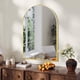 thumbnail image 4 of Qinaqin 26 x 38 Arched cm de Anchoall Mirror Moderno Profundidadorado Vanity con Elegant Arch Metálico Frame para Bathroom Dormitorio o Living Sala, 4 of 7
